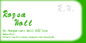 rozsa woll business card